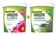 kit adubo fertilizante forth flores + jardim 400g floração