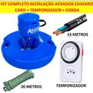 Kit Aerador Chafariz para Piscicultura Oxigenador 0,5cv 500m² Perini