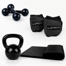 Kit Aeróbico Caneleira Colchonete Halter Kettlebell Treino Kit Aeróbico Caneleira Colchonete Halter Kettlebell Treino