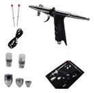 Kit Aerógrafo Pistola Caneta Ação Simples C/14pçs Tinta Profissional