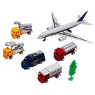 Kit aeroporto brinquedo miniaturas veiculos variados avião - FENIX