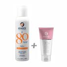 Kit Aerosol Spray Transparente FPS80 + Protetor Solar Facial FPS70 - Anasol