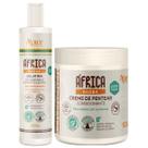 Kit África Baoba Apse Gelatina + Creme De Pentear Vegano Condicionante Cabelos Curvatura Apse 500g