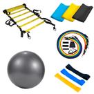 Kit agilidade treino funcional escada agilidade + extensor