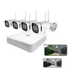 Kit AGL 4 Cameras Wifi 1080P Com NVR e fácil instalação