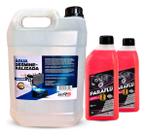 Kit Água Desmineralizada WRS Galão 5Litros e 2 Aditivos Bio Orgânico Concentrado 1 Litro Paraflu Proteção Total para o Sistema de Arrefecimento