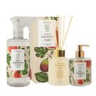 Kit Água Perfumada 500ml Difusor de Perfume Sabonete Líquido 350ml Lenvie Figo Ambarado