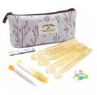 Kit Agulhas Gigantes Crochê Champagne e Acessórios 26 Peças