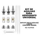Kit Agulhas Para Aerógrafo 0.2 0.3 0.5mm Universal Profissional bicos
