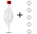 Kit Airlock Tipo S c/ 05 Anéis Vedantes