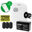 Kit Alarme Básico Intelbras Central, 3 Controles, Sirene e Bateria Pronto para Adicionar Sensores