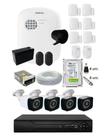 Kit Alarme Residencial s/ Fio E Kit Cftv 4 Câmeras Hd Completo