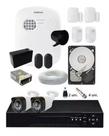 Kit Alarme Residencial Sem Fio + Kit Câmeras Full Hd 1080p Infra