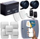 Kit Alarme sem Fio com Wifi 2 Sensores Pet 20kg 5 Sensores Magneticos e Bateria