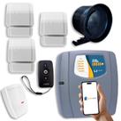 Kit Alarme sem Fio com Wifi 3 Sensores Magneticos 1 Sensor de Parede