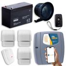 Kit Alarme sem Fio com Wifi 3 Sensores Magneticos 1 Sensor Parede e Bateria