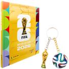 Kit Álbum Capa Dura Ouro e 2 Chaveiros Copa do Mundo Panini
