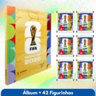 Kit Álbum Copa do Mundo 2026 com 42 Figurinhas Dourado