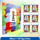 Kit Álbum Copa do Mundo 2026 com 42 Figurinhas Envelopes Coleção Pacotes Futebol Fifa Capa Mole Kit Álbum Copa do Mundo 2026 com 42 Figurinhas Envelopes Coleção Pacotes Futebol Fifa Capa Mole
