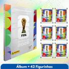 Kit Álbum Copa do Mundo 2026 com 42 Figurinhas Prata