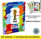 Kit Álbum Copa do Mundo 5 Envelopes de Figurinhas Lacrados Coleção Oficial Completa 2026 Kit Álbum Copa do Mundo 5 Envelopes de Figurinhas Lacrados Coleção Oficial Completa 2026