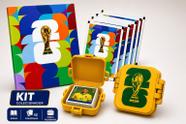 Kit Album Copa do Mundo Brochura Com 42 figurinhas e porta figurinhas