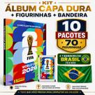 Kit Álbum de Figurinhas Capa Dura + 70 Figurinhas + Bandeira Copa do Mundo FIFA 2026 - Panini