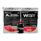 KIT Albumina 500g + Whey Protein 500g + Thermo Start 120g Limão - Bodybuilders KIT Albumina 500g + Whey Protein 500g + Thermo Start 120g Limão - Bodybuilders