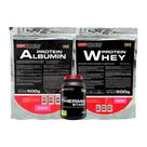 KIT Albumina 500g + Whey Protein 500g + Thermo Start 120g Limão - Bodybuilders KIT Albumina 500g + Whey Protein 500g + Thermo Start 120g Limão - Bodybuilders
