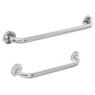 Kit Alça de Apoio Banheiro Inox Barras 30cm e 50cm Idoso Cadeirante Acessibilidade