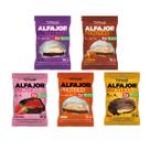 Kit Alfajor proteíco 40g topway sabores sortidos sem açúcar