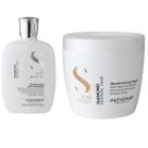 Kit Alfaparf Diamond Semi Di Lino Shampoo 250ml Máscara 500ml Brilho Maciez e Cabelos Saudáveis