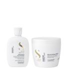 Kit Alfaparf Diamond Semi Di Lino Shampoo 250ml Máscara 500ml Brilho Maciez e Cabelos Saudáveis