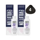 Kit Alfaparf Evolution Of The Color 4 Castanho Médio 60ml + OX 20V 90ml - 2 Unidades