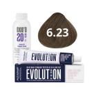 Kit Alfaparf Evolution Of The Color 6.23 Louro Escuro Irisé Dourado 60ml + OX 20V 90ml Kit Alfaparf Evolution Of The Color 6.23 Louro Escuro Irisé Dourado 60ml + OX 20V 90ml