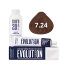 Kit Alfaparf Evolution Of The Color 7.24 Loiro Médio Irisé Cobre 60ml + OX 20V 90ml Kit Alfaparf Evolution Of The Color 7.24 Loiro Médio Irisé Cobre 60ml + OX 20V 90ml