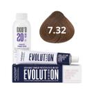 Kit Alfaparf Evolution Of The Color 7.32 Louro Médio Dourado Irisé 60ml + OX 20V 90ml