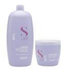 Kit Alfaparf Professional Semi Di Lino Smooth Smoothing - Shampoo 1L e Máscara 500ml