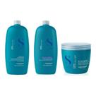 Kit Alfaparf Semi di Lino Curls shampoo e condicionador 1L e máscara 500ml cachos definidos