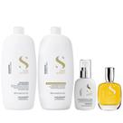 Kit Alfaparf Semi Di Lino Diamond - Shampoo 1L + Condicionador 1L + Fluído 125ml + Cristalli 50ml Kit Alfaparf Semi Di Lino Diamond - Shampoo 1L + Condicionador 1L + Fluído 125ml + Cristalli 50ml