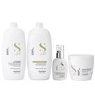 Kit Alfaparf Semi Di Lino Diamond - Shampoo 1L + Condicionador 1L + Máscara 500ml + Fluído 125ml Kit Alfaparf Semi Di Lino Diamond - Shampoo 1L + Condicionador 1L + Máscara 500ml + Fluído 125ml