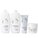 Kit Alfaparf Semi Di Lino Diamond - Shampoo 1L + Condicionador 1L + Máscara 500ml + Leave in 200ml Kit Alfaparf Semi Di Lino Diamond - Shampoo 1L + Condicionador 1L + Máscara 500ml + Leave in 200ml