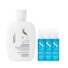 Kit Alfaparf Semi Di Lino Diamond - Shampoo 250ml + 3x Ampola 13ml