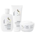 Kit Alfaparf Semi Di Lino Diamond - Shampoo 250ml + Condicionador 200ml + 3x Ampola 13ml