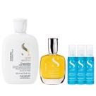 Kit Alfaparf Semi Di Lino Diamond - Shampoo 250ml + Cristalli 50ml + 3x Ampola 13ml