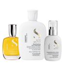 Kit Alfaparf Semi Di Lino Diamond - Shampoo 250ml + Fluído 125ml + Cristalli 50ml