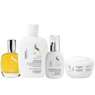 Kit Alfaparf Semi Di Lino Diamond - Shampoo 250ml + Máscara 200ml + Fluido 125ml + Cristalli 50ml
