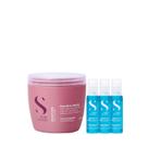 Kit Alfaparf Semi Di Lino Moisture - Máscara 500ml + 3x Ampola 13ml