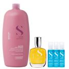 Kit Alfaparf Semi Di Lino Moisture - Shampoo 1L + Cristalli 50ml + 3x Ampola 13ml Kit Alfaparf Semi Di Lino Moisture - Shampoo 1L + Cristalli 50ml + 3x Ampola 13ml