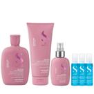 Kit Alfaparf Semi Di Lino Moisture - Shampoo 250ml + Leave in Condicionador 200ml + Fluído 125ml + 3x Ampola 13ml Kit Alfaparf Semi Di Lino Moisture - Shampoo 250ml + Leave in Condicionador 200ml + Fluído 125ml + 3x Ampola 13ml